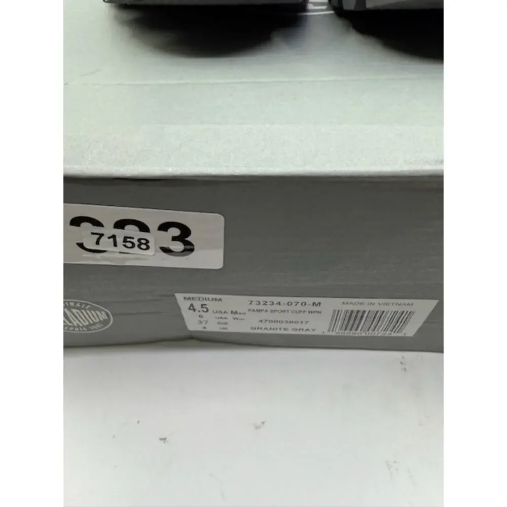 NEW Palladium Pampa Sport Cuff WPN Boots 73234-070-M Granite Gray Mens Size 4.5 - Picture 9 of 9